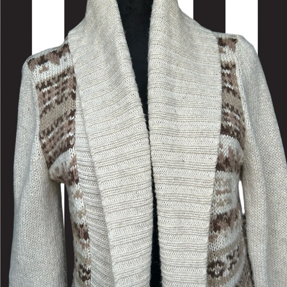 St. John’s Bay Open Cardigan Sweater Drape Collar Women’s M Festive Momcore - Picture 3 of 12